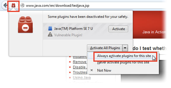 Firefox Java Plugin